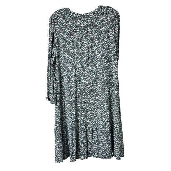 Market & Spruce Blue‎ Floral Gauze 3/4 Sleeve  Dress Pockets M  Beachy (2769) - Picture 6 of 6